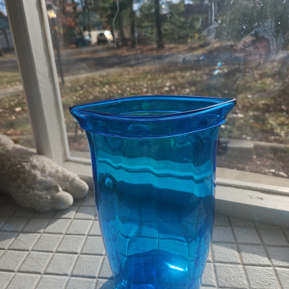 Striking Blue Glass Vase